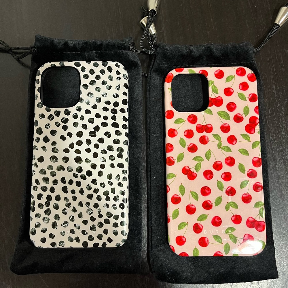 COMBO: 2 Burga IPhone 12 cases. Almond Latte and afternoon treat.